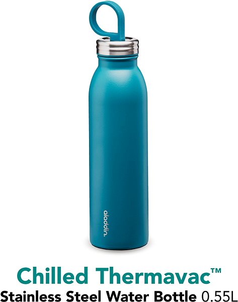 Thermos ALADDIN Chilled Thermavac™ Vacuum Bottle 550ml Aqua Blue Features/technology