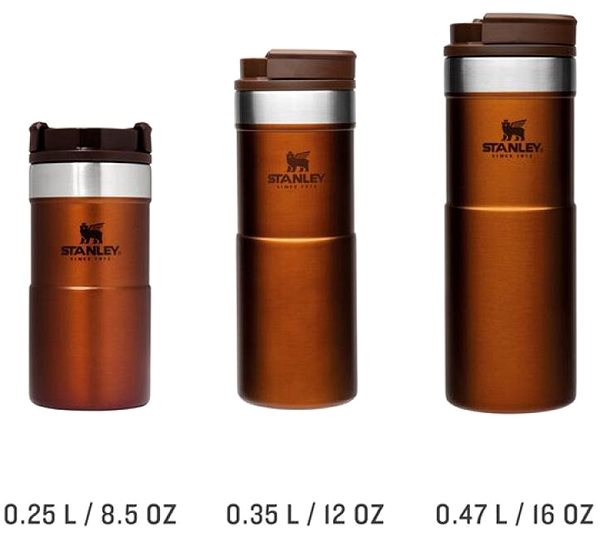Thermal Mug STANLEY Classic series thermo mug NEVERLEAK 250 ml maple brown Screen