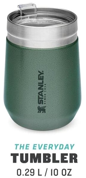 Termohrnček STANLEY Adventure GO vákuový pohárik na nápoj 290 ml kladivkovo-zelený Screen