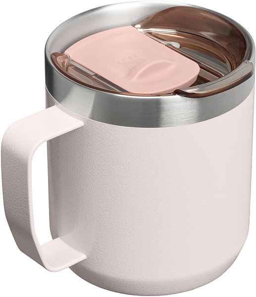 Thermal Mug STANLEY The Stay-Hot Camp Mug 350 ml/12oz Hammertone Rose Quartz ...