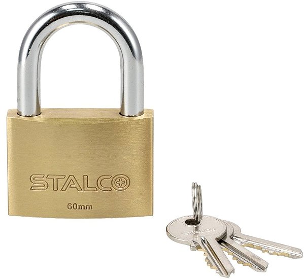 Visiaci zámok STALCO mosadzný A, priemer 60 mm ...