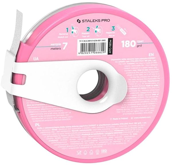 Staleks Expert papmAm – replacement abrasive paper in a plastic coil with clip 180 grit, white.