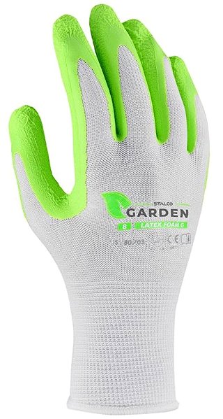 Munkakesztyű STALCO Kesztyű poliészter LATEX FOAM G, 7-es méret, GARDEN, 2 darab ...
