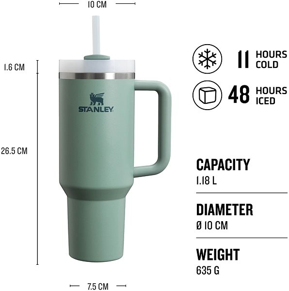Thermoskanne STANLEY Quencher H2.O FlowState Tumbler 1180 ml Shale ...