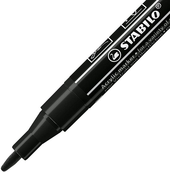 Marker STABILO FREE Acrylic T100 1 - 2 mm, black Features/technology