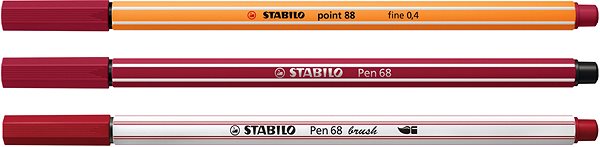 Filzstifte STABILO Pen 68 brush, Pen 68 & point 88 - ARTY - 30er Set in Dose - 10 Stück Pen 68 brush, 10 Stück ...