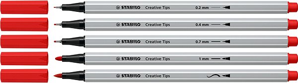 Filzstifte STABILO Creative Tips ARTY - Set mit 30 Stück in einer Blechdose (6 Farben Classic) ...