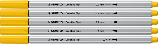 Tűfilc készlet STABILO Creative Tips ARTY - 50 darabos készlet íven (10 szín Urban) ...