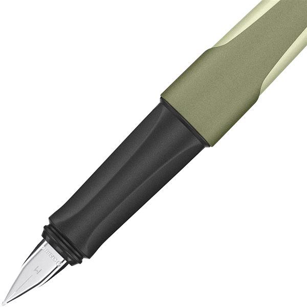 Füller STABILO Flow MONOCHROME, khaki + Patrone mit blauer verschwindender Tinte ...