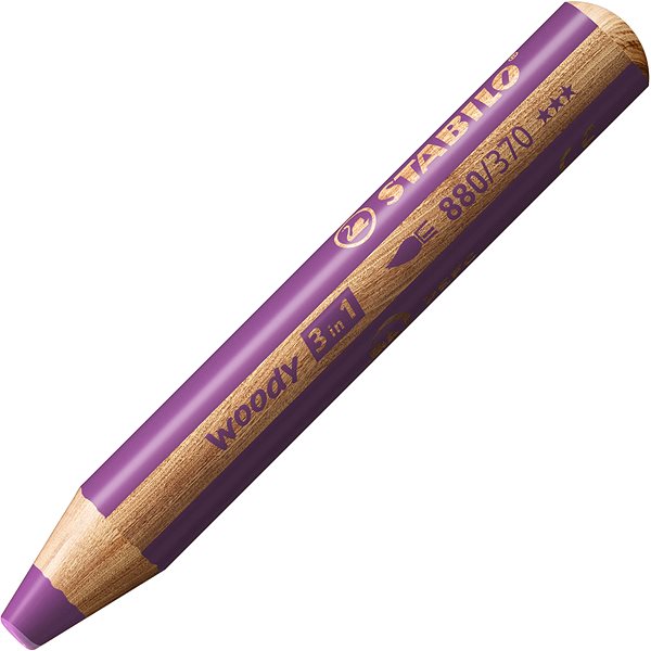 Coloured Pencils STABILO woody 3 in 1 Anniversary Edition Unicorn - 6 pcs with sharpener ...