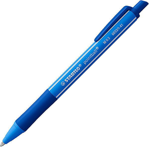 Kugelschreiber STABILO pointball colorful, blau ...