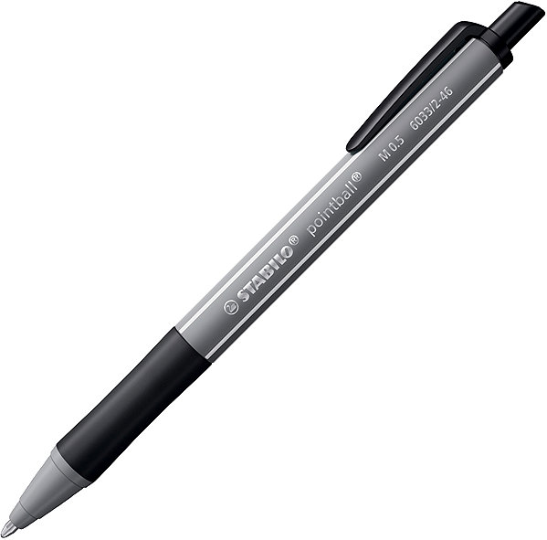 Kugelschreiber STABILO pointball colorful, schwarz - 2er Set ...