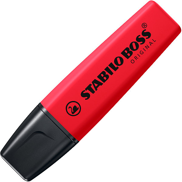 Textmarker STABILO BOSS ORIGINAL REALRED, rot ...