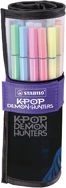 Filzstifte STABILO Pen 68 KPop Demon Hunters - 25er Rollerset - mit Rumi und Derpy Aufdruck ...