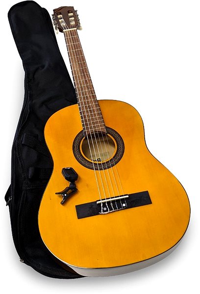 Klasická gitara Stagg SCL50 NAT PACK, 4/4 s puzdrom a ladičkou, natural Obsah balenia
