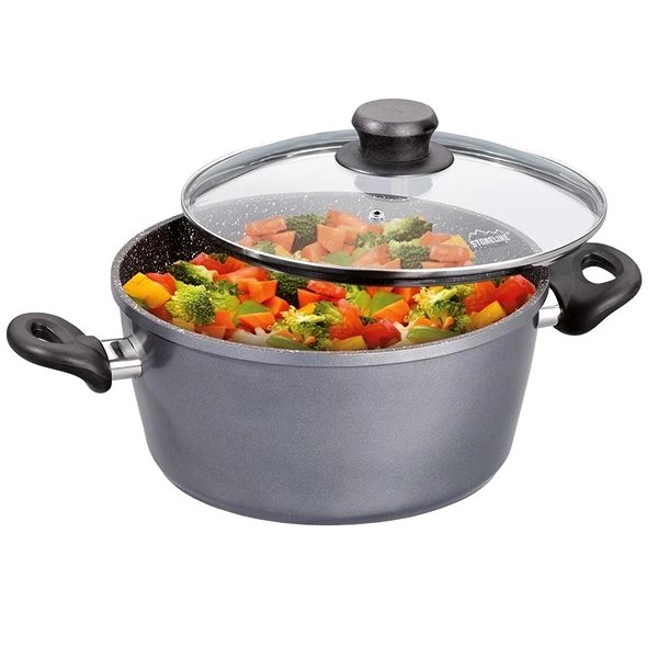 Pot STONELINE Casserole with Marble Surface and Lid 4l Screen