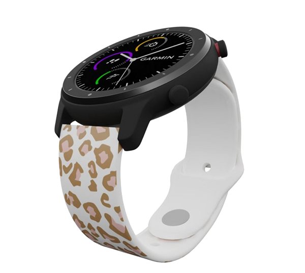 Remienok na hodinky Strapido vzorovaný pre Quick release 22 mm, Ružový Gepard ...