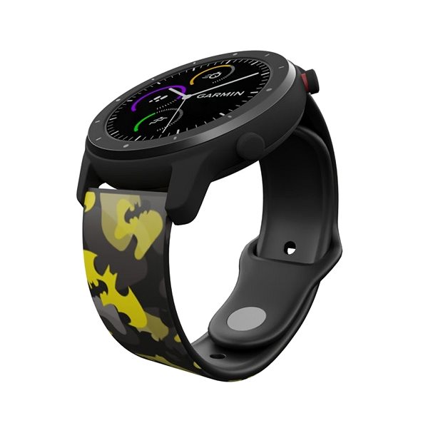 Remienok na hodinky Strapido vzorovaný pre Quick release 20 mm, Batman – Žlto-Čierny Znak ...