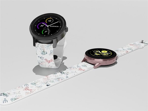 Remienok na hodinky Strapido silikónový remienok pre Quick release 20 mm, Harry Potter – Symboly Mágie ...