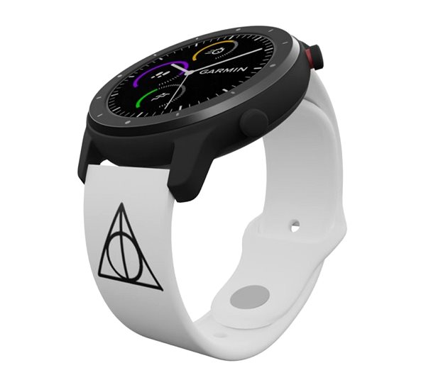 Remienok na hodinky Strapido vzorovaný pre Quick release 20 mm, Harry Potter – Relikvia Smrti 3 biely ...