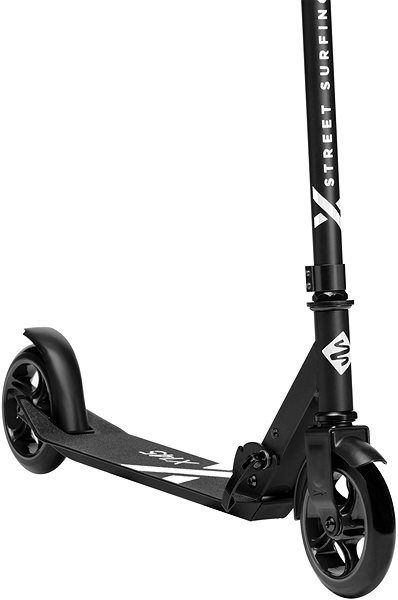Street Surfing Urban X145 Electro Black White Folding Scooter.