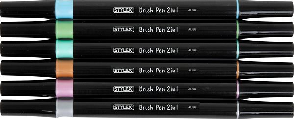 Stylex markers Set of brush markers double-sided .
