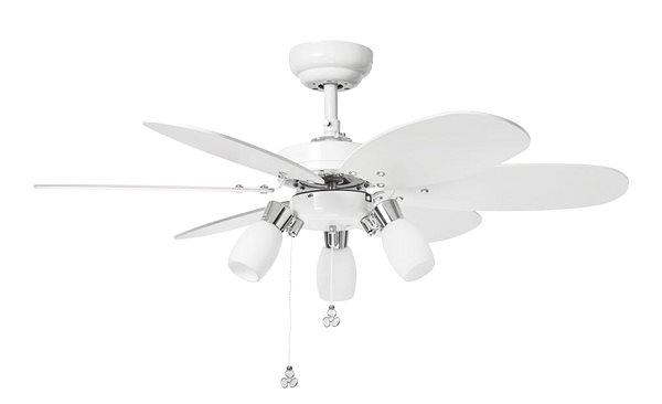 Fan Sulion Ceiling fan with light Tones 072645, white and multicoloured ...