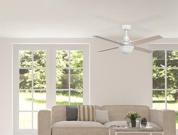 Fan Sulion Ceiling fan with light Mara 072144, white and light brown ...