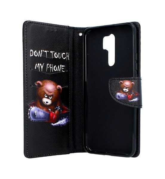 Kryt na mobil TopQ Kryt Xiaomi Redmi 9 knižkový Don´t Touch medvedík 53951 ...