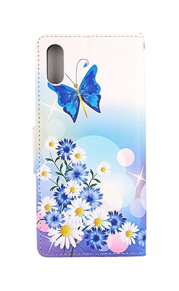 Kryt na mobil TopQ Kryt Xiaomi Redmi 9A knižkový Biely s motýlikom 51522 ...