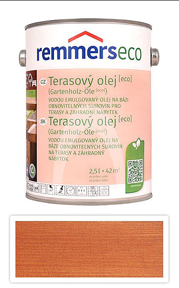 Wood oil Remmers Terrace oil ECO 2,5 l Teak / Teak .
