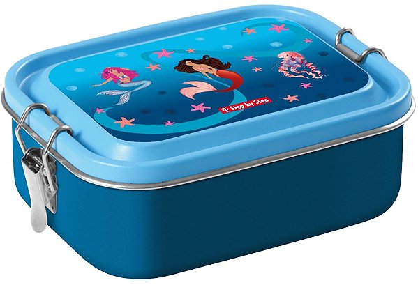 Lunch Box Step by Step Stainless Steel Lunch Box, Sweet Mermaid ...