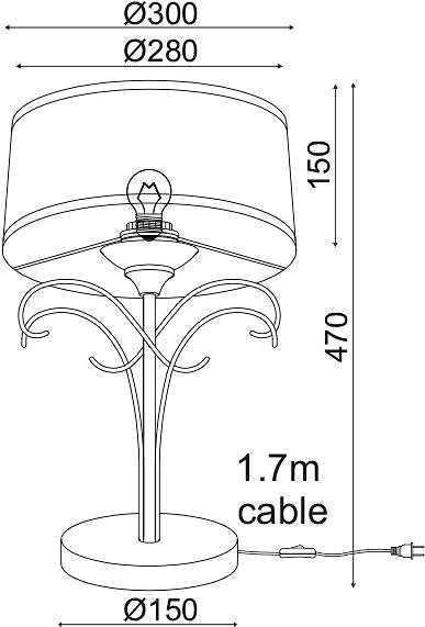 Stolní lampa Stolní lampa Poirot, max 60 W/E27/230 V/IP20 ...