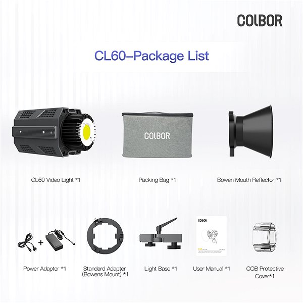 Stúdió lámpa Colbor CL60 videó LED lámpa ...