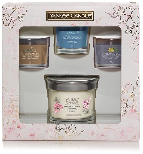 Sviečka YANKEE CANDLE darčeková súprava 3× Sampler a 1× malá tumbler sviečka ...