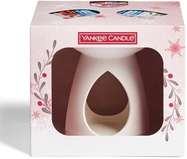 Sviečka YANKEE CANDLE darčeková súprava arómalampa + vonný vosk 3× 22 g + čajová sviečka ...