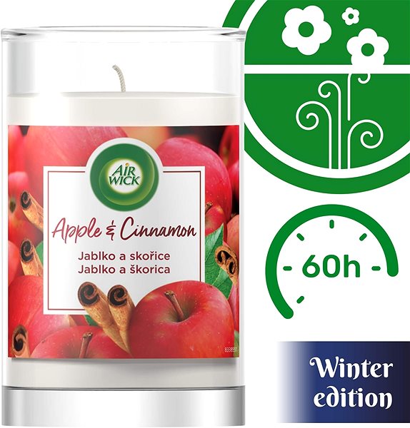 Candle AIR WICK XXL Apple and Cinnamon 310g Features/technology