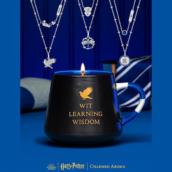 Sviečka Charmed Aroma Harry Potter Ravenclaw – Bystrohlav 326 g + náhrdelník 1 ks ...