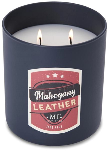 COLONIAL CANDLE Mahogany Leather 425 g .