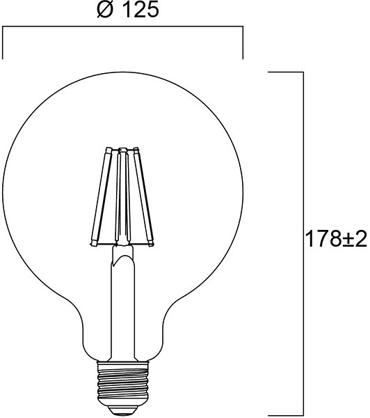LED žiarovka Retro LED žiarovka ToLEDo RT G120 V3 CL 1521 Lm 827 E27 SL ...