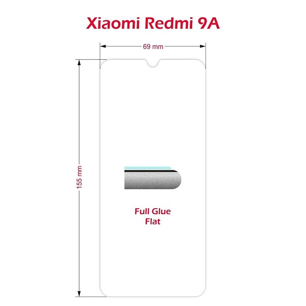 Schutzglas Swissten für Xiaomi Redmi 9A/Redmi 9AT Technische Zeichnung