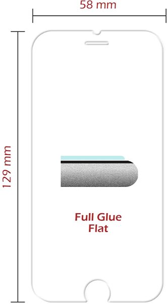 Glass Screen Protector Swissten for iPhone 7/8 Technical draft