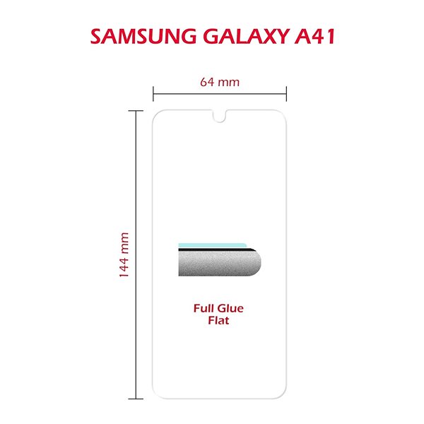 Üvegfólia Swissten Samsung Galaxy A41 üvegfólia Műszaki vázlat