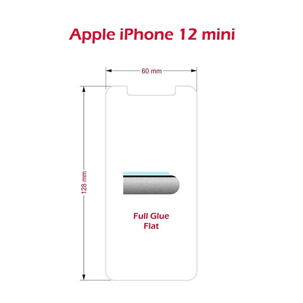Glass Screen Protector Swissten for iPhone 12 Mini Technical draft