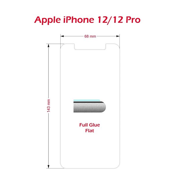 Glass Screen Protector Swissten for iPhone 12/12 Pro Technical draft