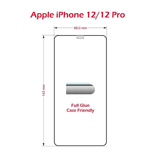Glass Screen Protector Swissten Case Friendly for iPhone 12/12 Pro Technical draft