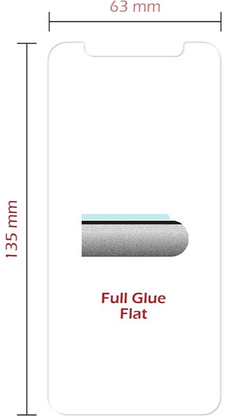 Glass Screen Protector Swissten pro iPhone X/XS Technical draft