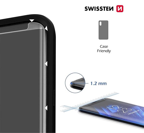 Glass Screen Protector Swissten for Vivo Y11s Black Features/technology