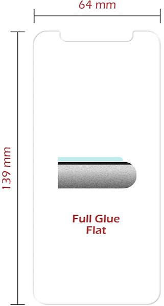 Schutzglas Swissten Schutzglas für iPhone 11 Technische Zeichnung