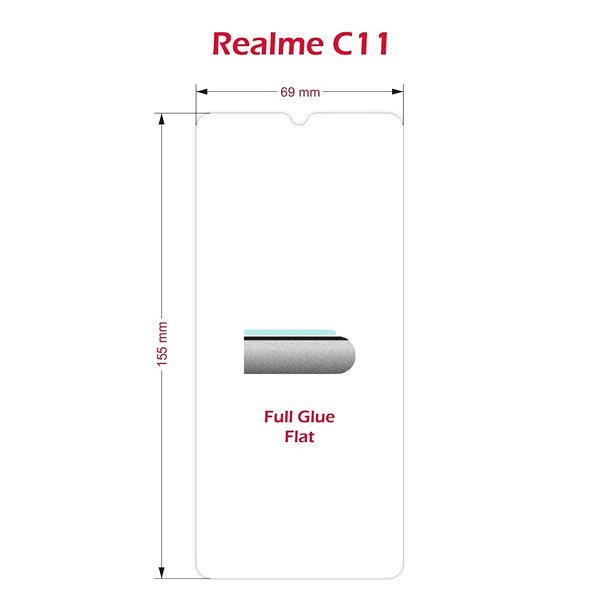 Glass Screen Protector Swissten for Realme C11 Black Technical draft